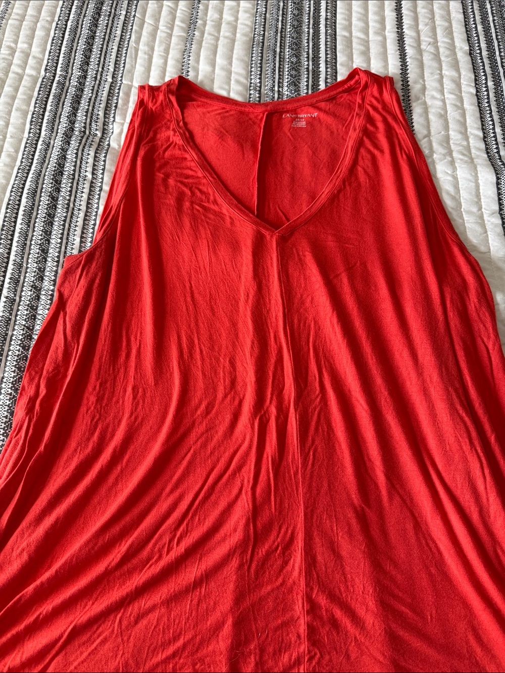 Women’s Orange V-Neck Sleeveless Top